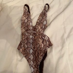 Snake skin one piece bathing suit